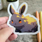 Cute Bunny Sticker, Black and Gold 3" or 2"