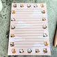 Kawaii Autumn Cat Notepad