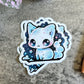 Puffy Cloud Cat Sticker, 3" or 2"