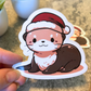 Cute Christmas Otter Sticker