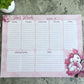 Weekly Planner Notepad, Cherry Blossom Fairy Notepad