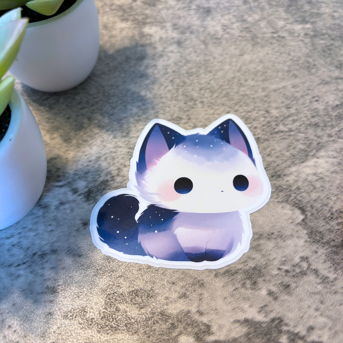 Cute Cat Sticker, Galaxy Space Cat