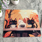 Cafe Cats Autumn Mousepad