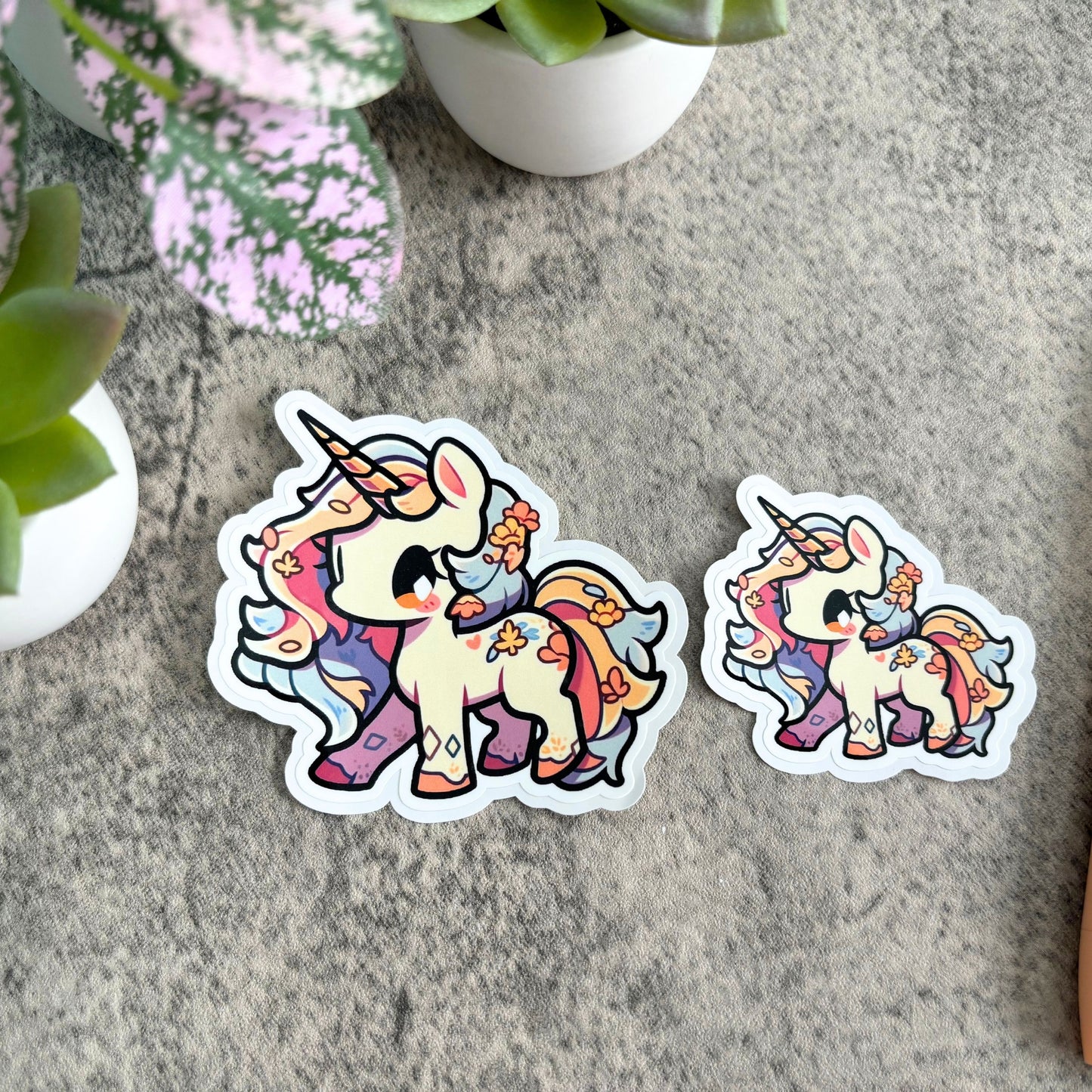 Autumn Unicorn Sticker, 3" or 2"