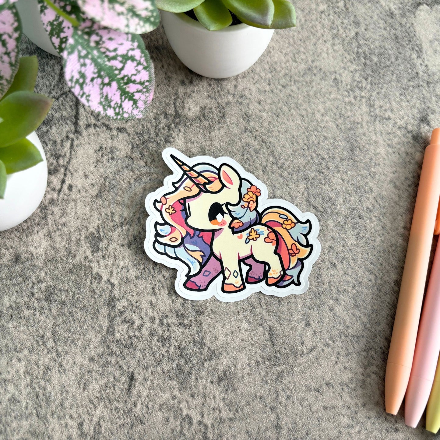 Autumn Unicorn Sticker, 3" or 2"