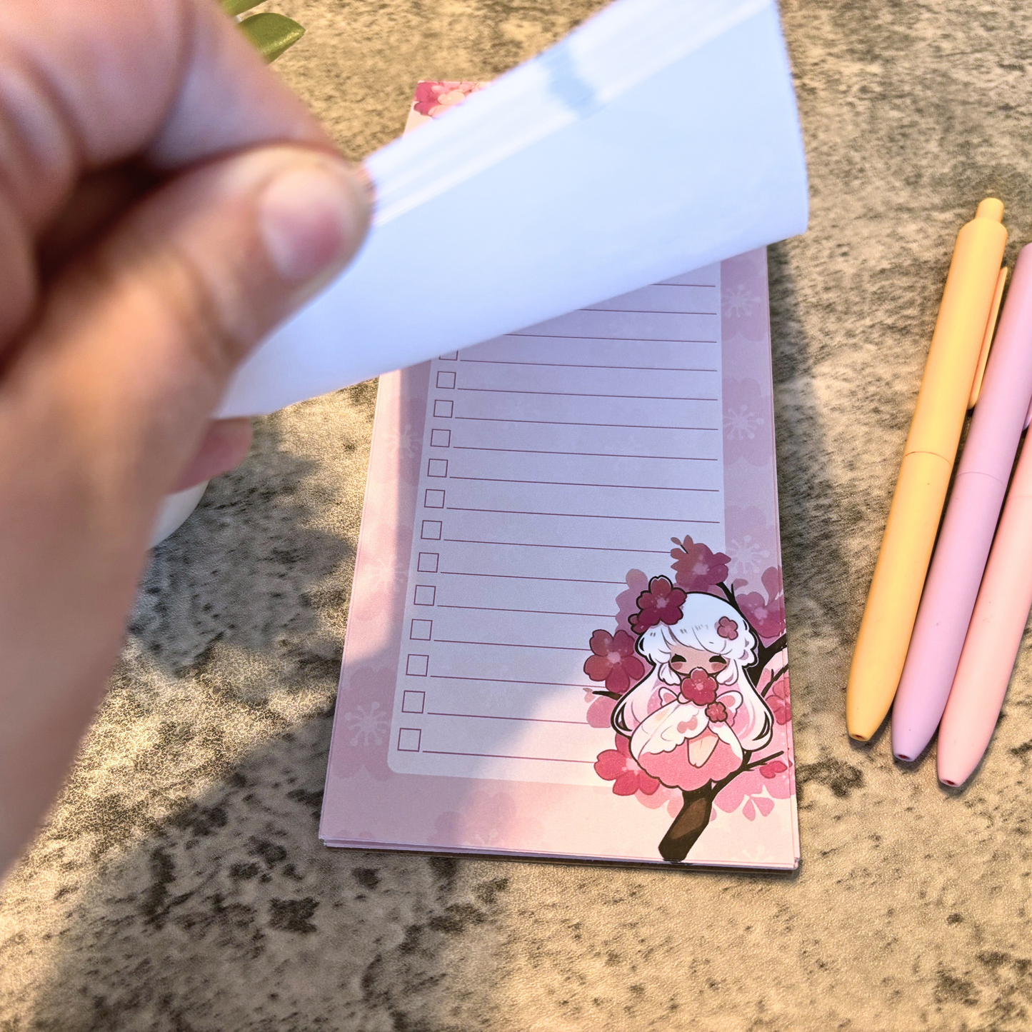 Cherry Blossom Fairy Checklist Notepad