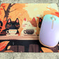 Cafe Cats Autumn Mousepad