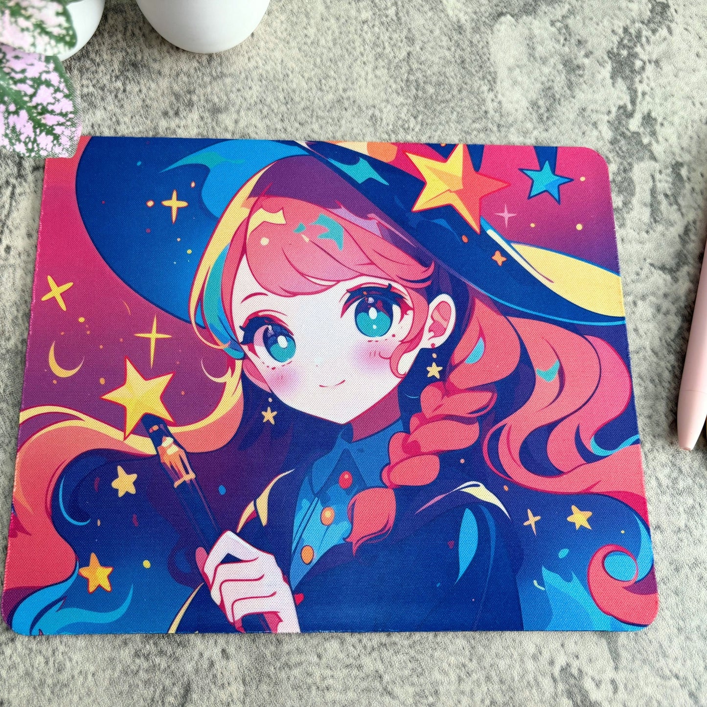 Cute Witch Halloween Theme Mousepad