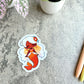 Summer Mermaid Sticker, Orange