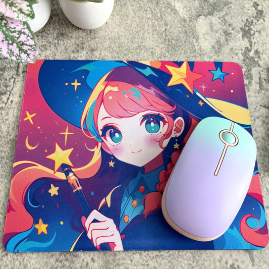 Cute Witch Halloween Theme Mousepad