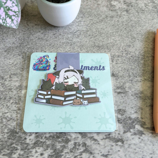 Cute Magnetic Bookmark, Bookish Cats