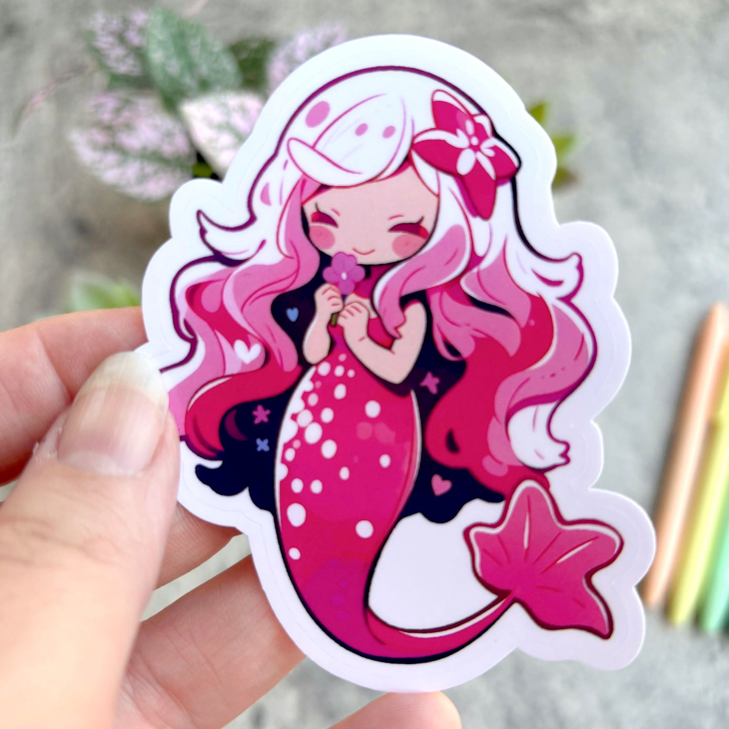 Sweet Summer Mermaids Sticker Set, 3"