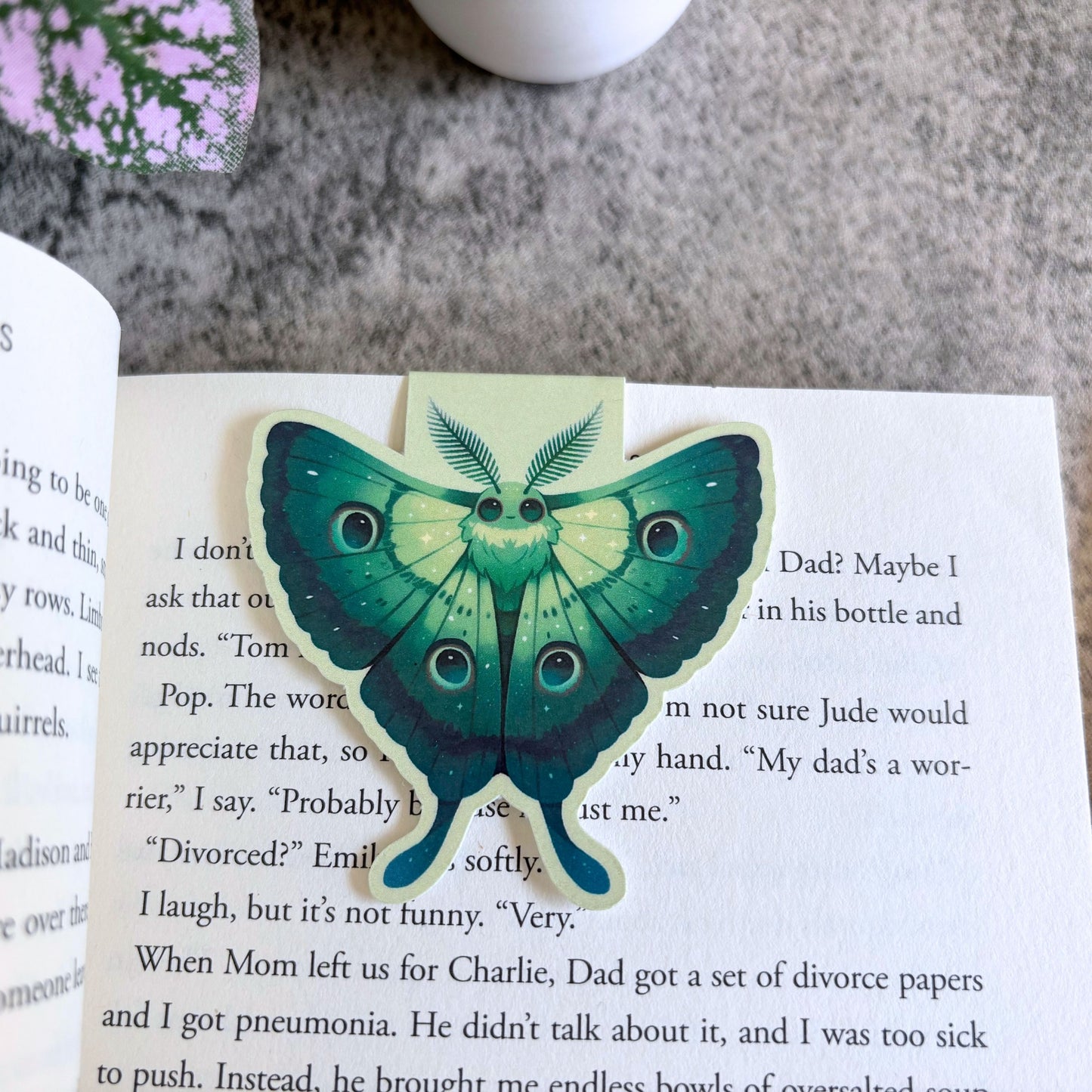 Cute Luna Moth Magnetic Bookmark