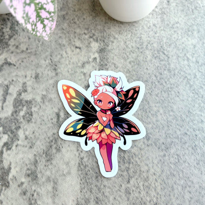 Golden Tropical Fairy Sticker