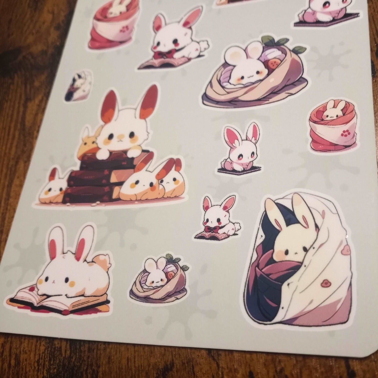 Cozy Bunnies Vinyl Sticker Sheet Stickers Sticky Enchantments