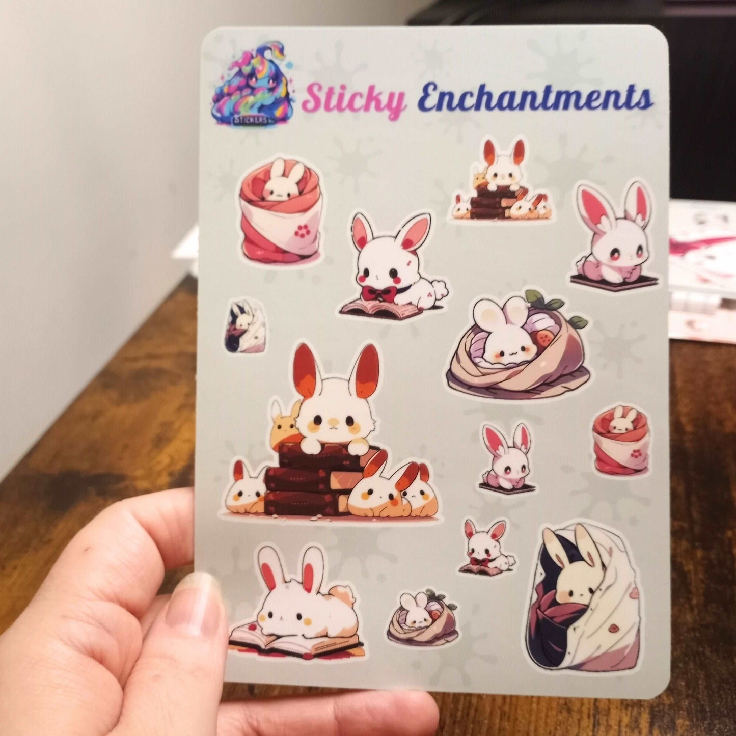 Cozy Bunnies Vinyl Sticker Sheet Stickers Sticky Enchantments