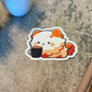 Coffee Mug Cat Sticker, 3" or 2"