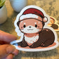 Cute Christmas Otter Sticker